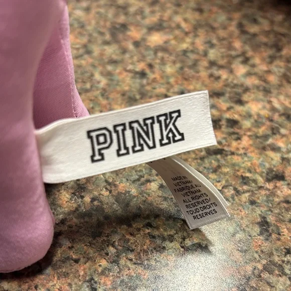 PINK Victoria's Secret Plush Dog with White and Purple Sweater - Picture 2 of 2